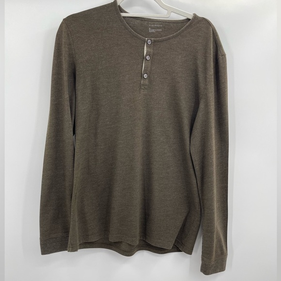 Men’s club Monaco brown 3 button pullover long sleeve size medium - Picture 1 of 5